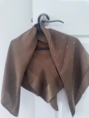 Louis Vuitton Olive Green Square Scarf Women